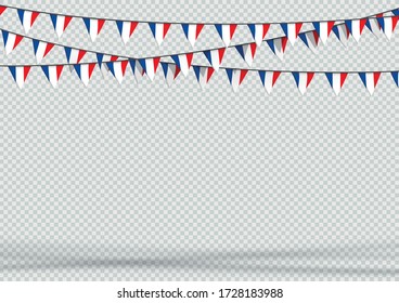 Bunting Hanging Banner French Flag Triangle Background