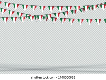 Bunting Hanging Banner Italy Flag Triangle Background