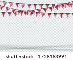 Bunting Hanging Banner UK British Flag Triangle Background