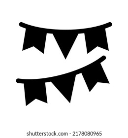 Bunting Icon Vector Symbol Design Illustration