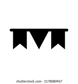 Bunting Icon Vector Symbol Design Illustration
