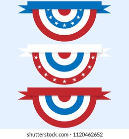 Bunting for July 4 and other American holidays. Vector