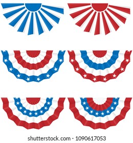 Bunting for July 4 and other patriotic American holidays. Vector