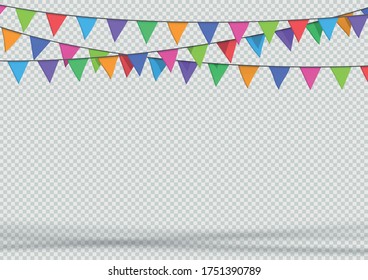 Bunting Party Decoration 3d Hanging Banner Triangle Flags