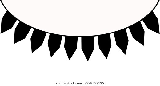 Bunting  silhouette icon. Party decoration. Vector illustration.