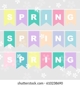 Bunting spring background
