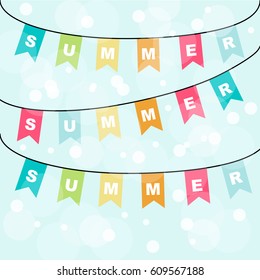 Bunting Summer Background