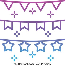 Bunting vector icon. Can be used for printing, mobile and web applications.