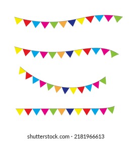 Bunting vector. Set of bunting on white background. vector eps10
