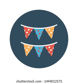 buntings glyph flat vector icon 