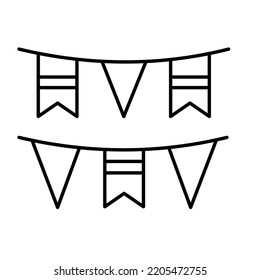 
Buntings Outline Vector Icon which can easily modify or edit


