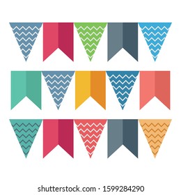 
buntings, pennants Color Vector icon which can be easily modified or edit
