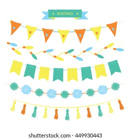 Buntings set yellow and orange