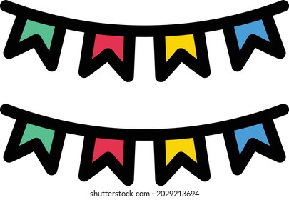 buntings vector color line icon
