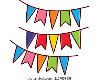 buntings Vector illustration on a transparent background.Premium quality symmbols. vector line flat  icon for concept and graphic design.