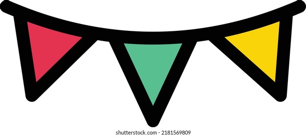 buntings Vector illustration on a transparent background.Premium quality symmbols.Stroke vector icon for concept and graphic design.