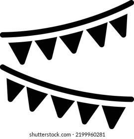 buntings Vector illustration on a transparent background. Premium quality symmbols. Glyphs vector icons for concept and graphic design. 
