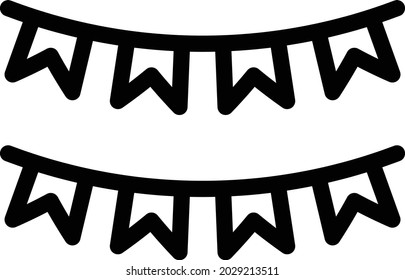 buntings vector thin line icon