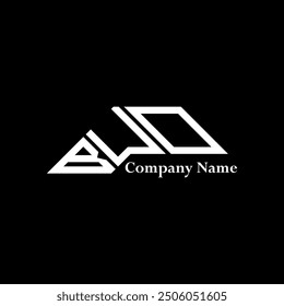 Diseño del logotipo de BUO, logotipo simple y moderno de BUO. Diseño de alfabeto lujoso BUO  