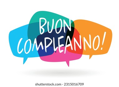 Buon compleanno : Feliz cumpleaños en idioma italiano