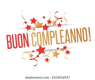 Buon compleanno : Feliz cumpleaños en idioma italiano