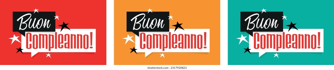 Buon compleanno, Happy Birthday in italian language