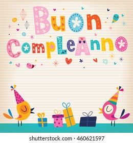 Buon compleanno Happy birthday in Italian card