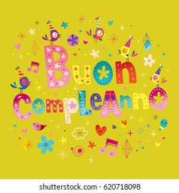 Buon compleanno Happy birthday in Italian greeting card