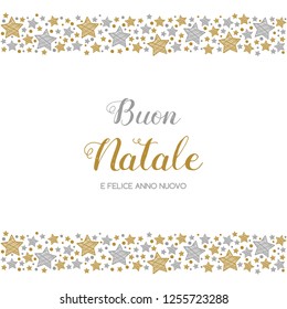 Buon Natale e Felice Anno Nuovo - italian Christmas wishes. Vector