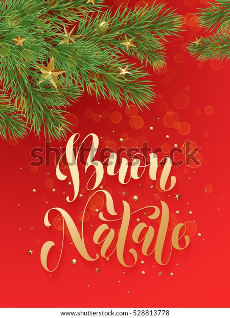 Buon Natale Outdoor Decorations.Buon Natale Italian Merry Christmas Background Stock Vector Royalty Free 528813778