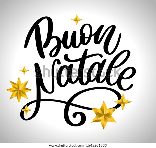 Clip Buon Natale.Buon Natale Merry Christmas Calligraphy Template Stock Vector Royalty Free 1545201833