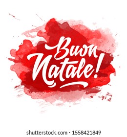 buon natale merry christmas in italian language watercolor red card template color happy colour water classic vacation kid star colourful holiday background scene edge paint colorful red fun splash ce