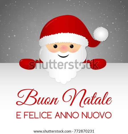 buon natale merry christmas in italian christmas card with ornaments vector - Merry Christmas Italian buon natale merry christmas in italian christmas card with ornaments vector - Merry Christmas Italian