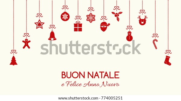 Buon Natale Outdoor Decorations.Buon Natale Merry Christmas Italian Christmas Stock Vector Royalty Free 774005251