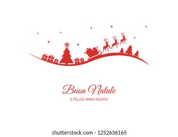 Buon Natale - translated from italian as Merry Christmas. Vector