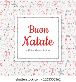 Buon Natale - translated from italian as Merry Christmas. Vector