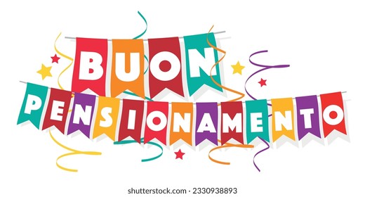 Buon pensionamento, happy retirement in Italian