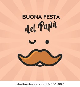 Buona Festa del Papa - Happy Father Day - celebration card template