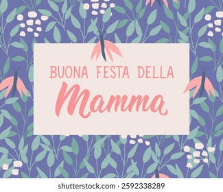 Buona festa della mamma. Translation from Italian: Happy Mother's Day. Perfect design for greeting cards, posters and social media. Italian Lettering.