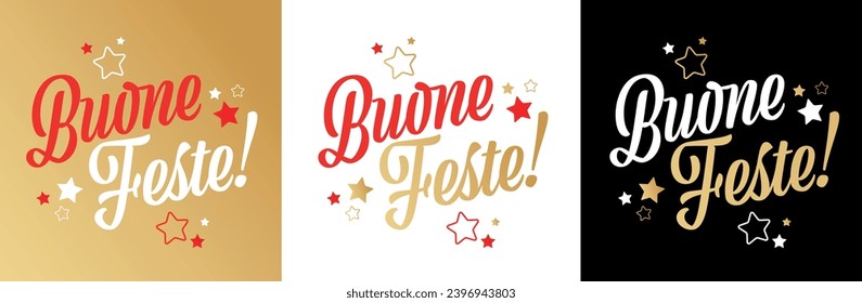 Buone feste, Happy holidays in Italian