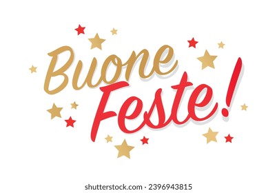 Buone feste, Happy holidays in Italian