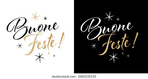 Buone feste, Happy holidays in Italian