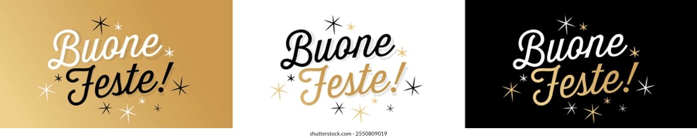 Buone feste, Happy holidays in Italian