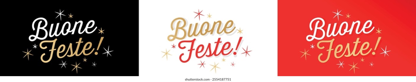 Buone feste, Happy holidays in Italian