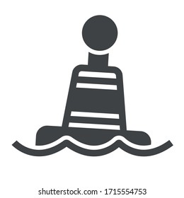 
buoy black icon on white background