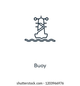 Buoy concept line icon. Linear Buoy concept outline symbol design. This simple element illustration can be used for web and mobile UI/UX.
