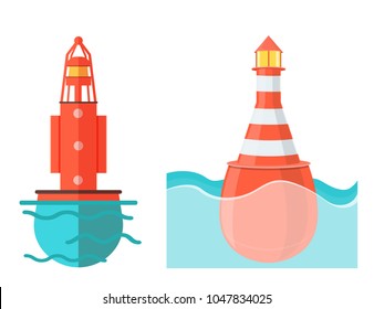 Buoy in deep sea