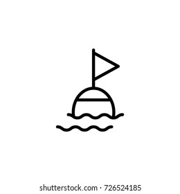 Buoy flat icon. Single high quality outline symbol of summer for web design or mobile app. Thin line signs of swimming for design logo, visit card, etc. Outline logo of diving