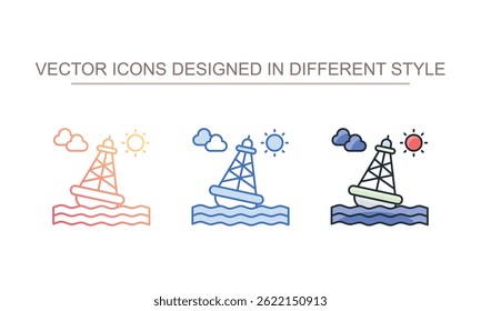 Diseño de icono de boya con fondo blanco