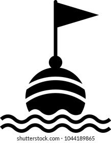Buoy Icon, Float Buoy Icon Vector Art Illustration